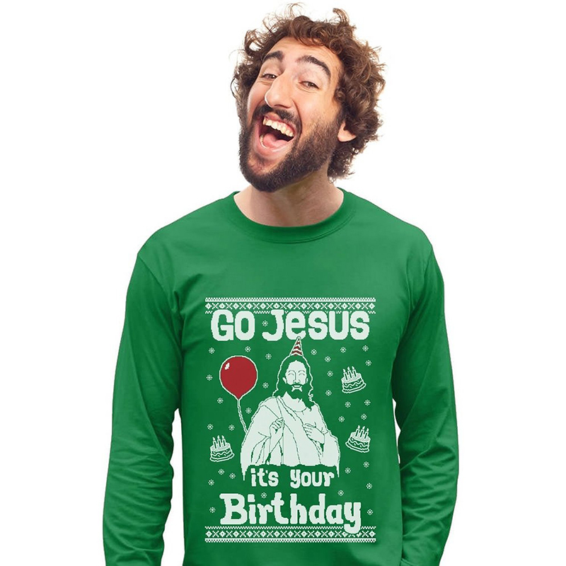 ugly christmas sweaters, go jesus it's your birthday ugly sweater